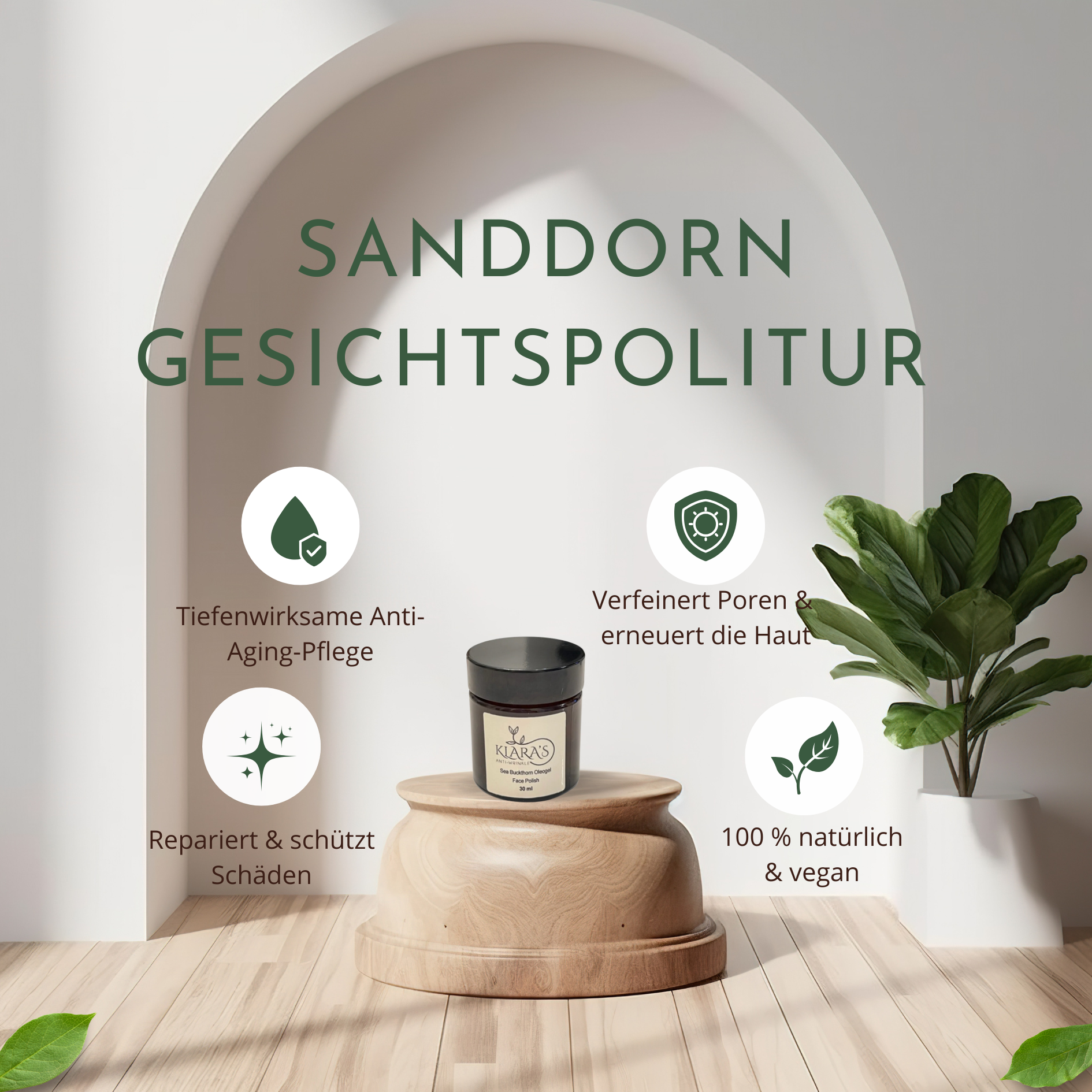 Klaras Sanddorn Oleogel Gesichtspolitur 30ml.