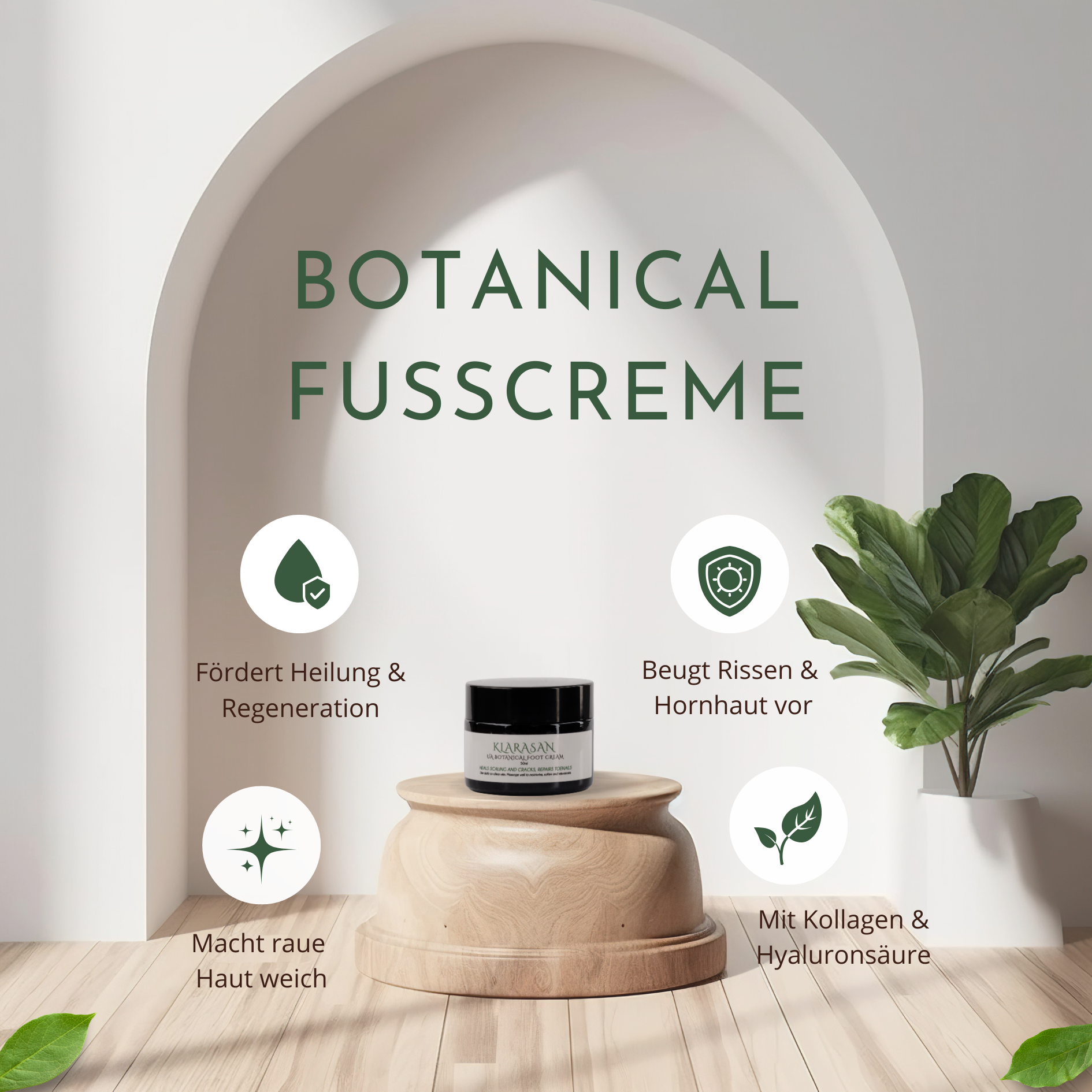 Klarasan Botnical Fusscreme 50ml.